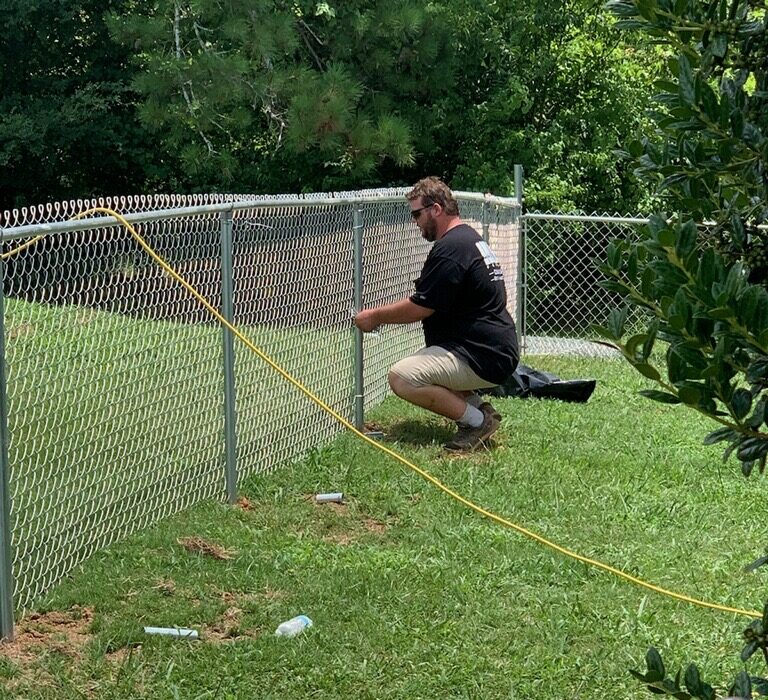 Chain link fence